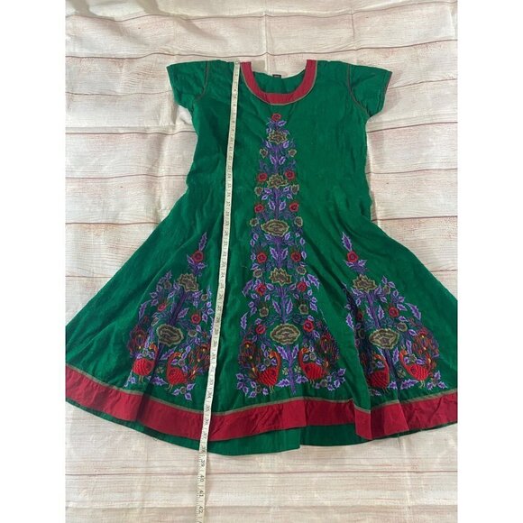 Unbranded Women's Green Embroidered Bohemian Cap Sleeve Dress - XL - Picture 8 of 13